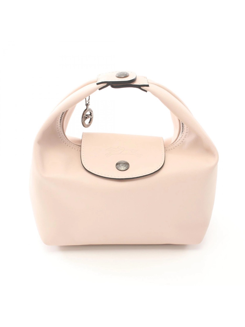 Longchamp Le Pilage Extra Xs Round Top Handle In Blush/ Beige